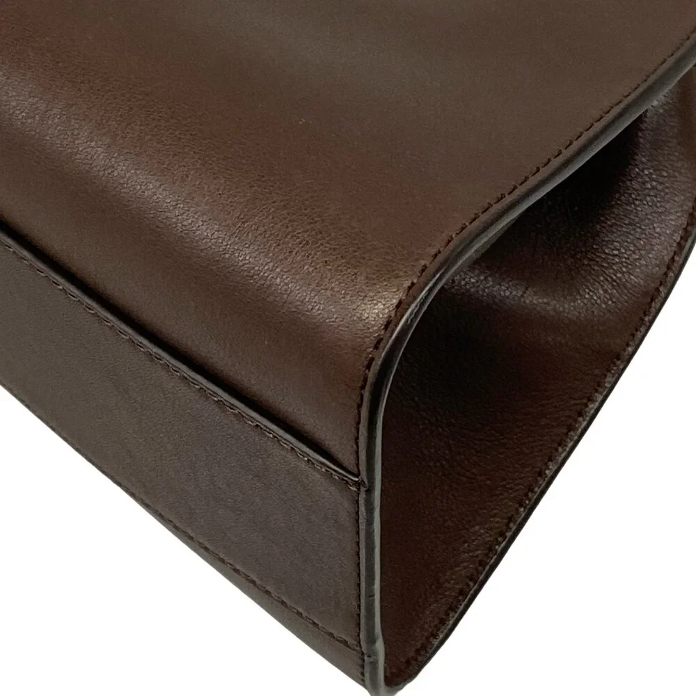 The Row Peggy Clutch Bag W1774 L72 CHESTNUT ANS (Dark Brown) - Picture 8 of 16
